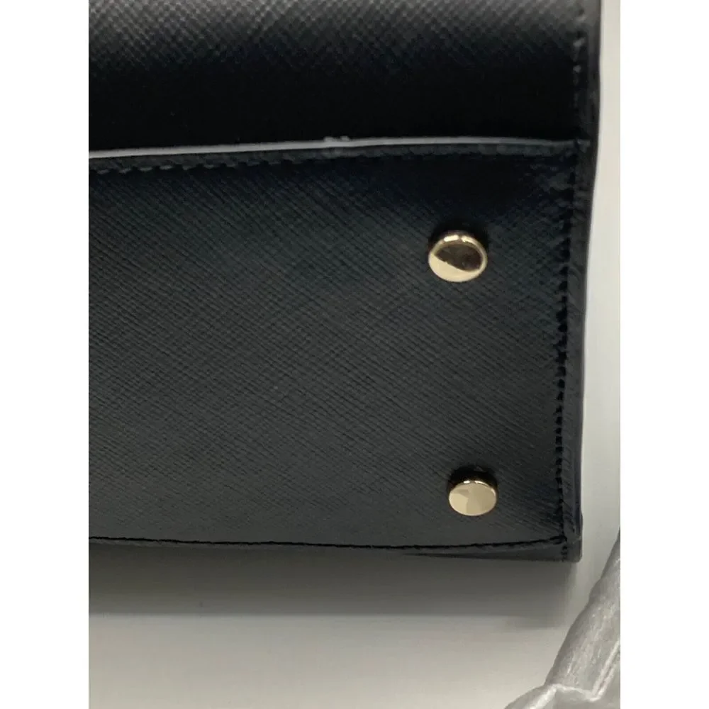 Kate Spade NEW YORK Perry Black Medium Satchel Crossbody Strap NWT $399 Purse‎